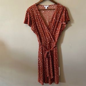 Nine West Burnt Orange Wrap Dress